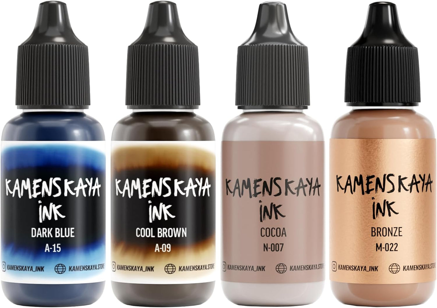 Alcohol Ink Set #7: Matched Color Combination of Alcohol Inks, 4 pcs. 0.51 fl oz (15 ml) Each