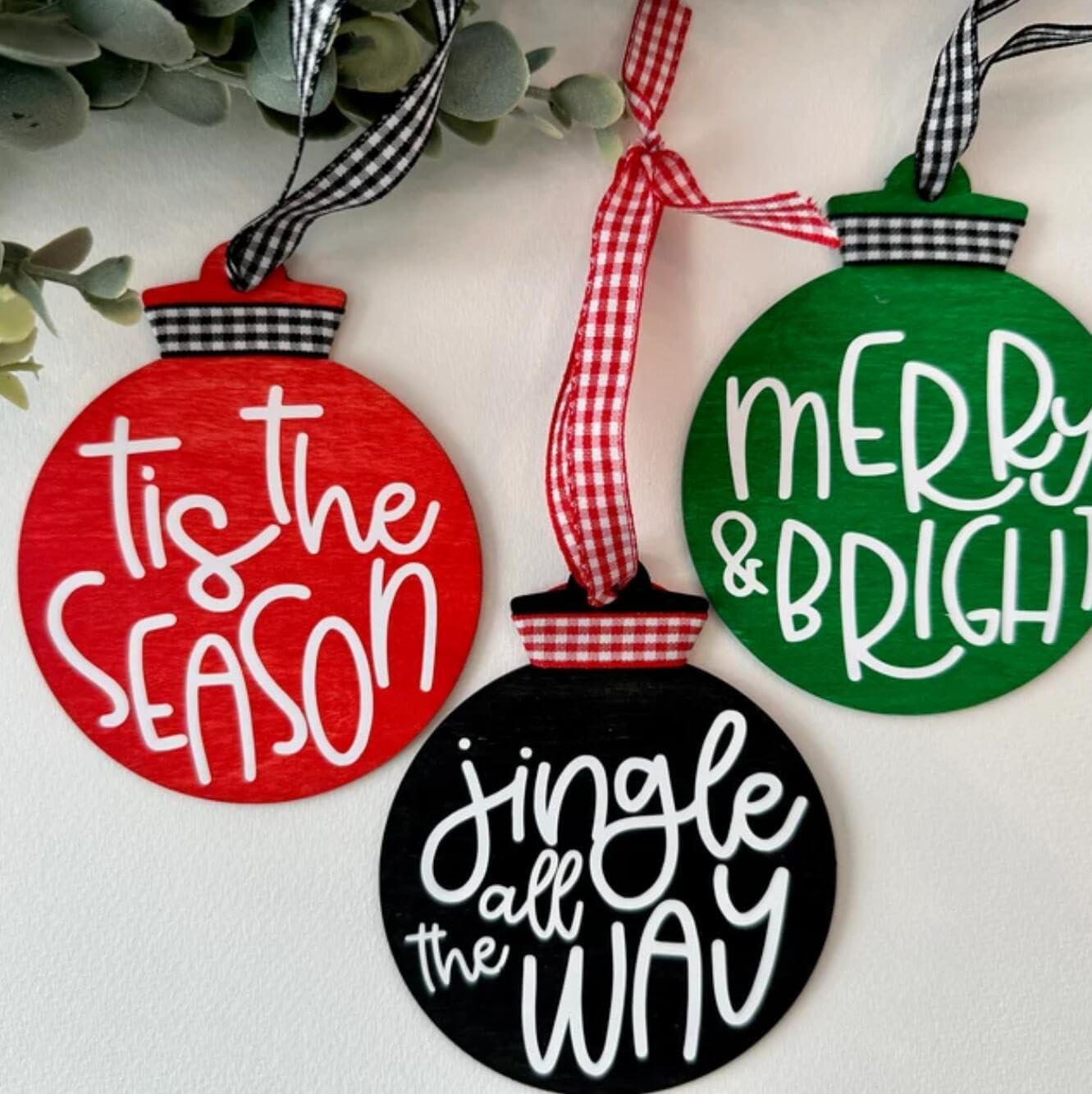 Small Christmas Stencils for Painting on Wood 3inch Christmas Stencils for Crafts Reusable Holiday Stencil Templates for Wood Slice Tier Tray Christmas Tree Decor