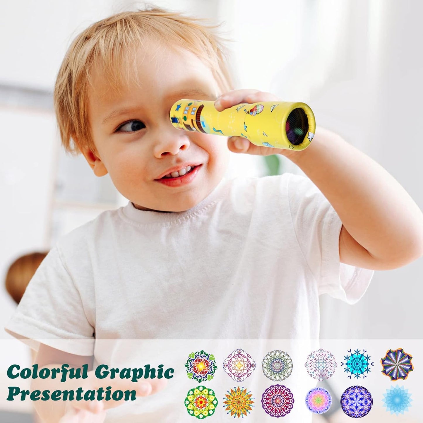 24 Pcs Classic Kaleidoscopes Educational Toys Return Gifts Paper Tumble Tube Prism Lens Old Fashioned Vintage Toys Party Favor Valentines Gift for Kids Stock Stuffer, Random Style (Vivid Style)