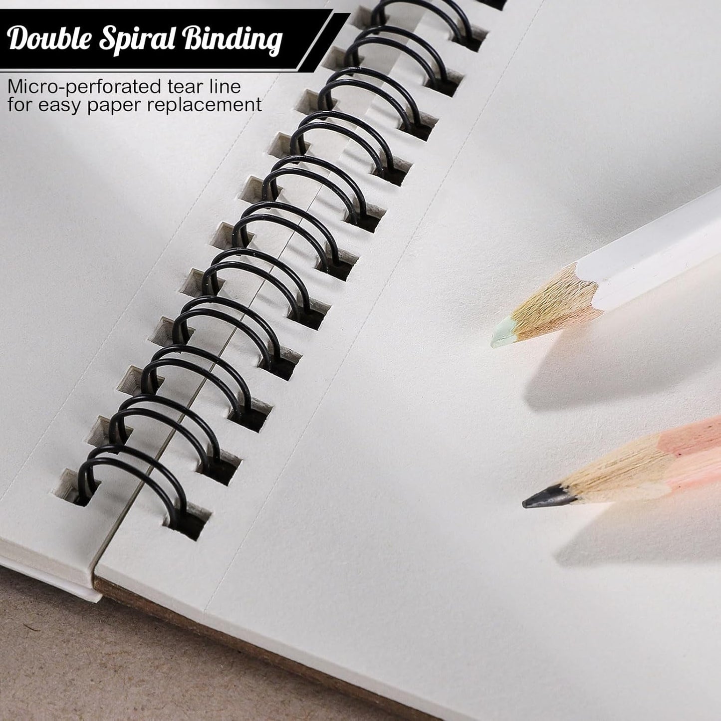 4 Pack Sketch Book, 8.5 x 11Inch Sketchbook, 68lb/100gsm Top Spiral Bound Sketch Pad, Acid Free Art Supplies Drawing Painting Sketching Paper for Teens Adults Artists (30 Sheets Each)