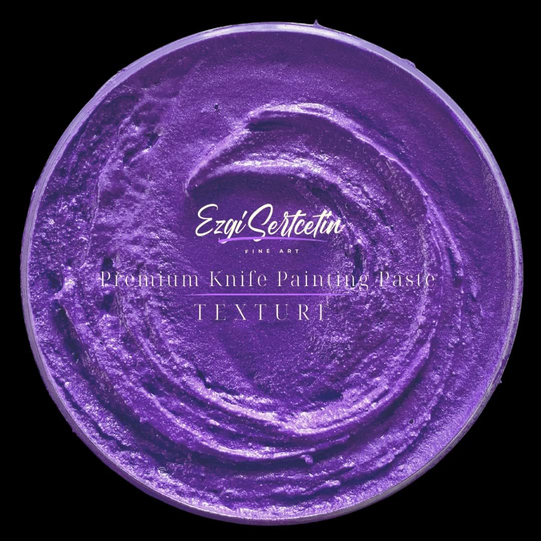 Premium Palette Knife Painting Paste|Texture Paste|Authentic Bright Colors|Ready to Use|Easy to Apply| 6oz (Améthyste)