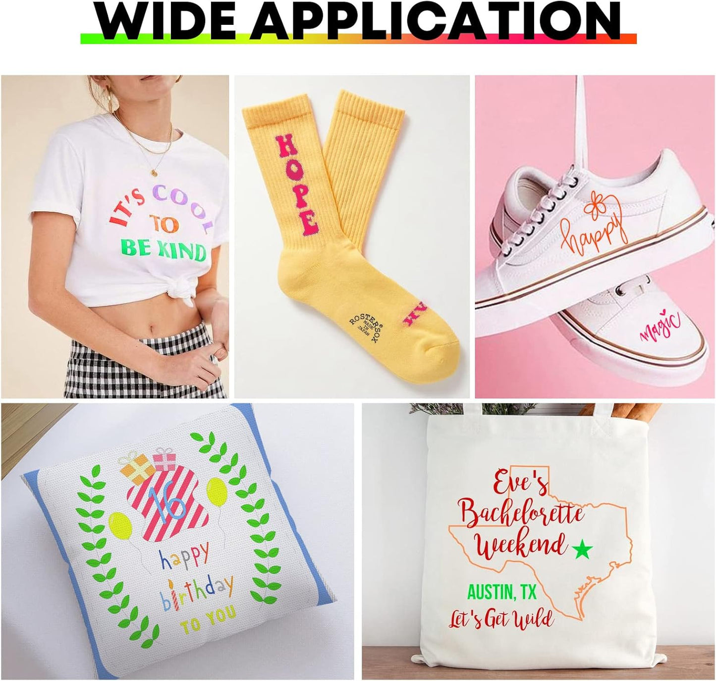 HTVRONT HTV Vinyl Rolls Heat Transfer Vinyl - 12" x 8ft Neon Green HTV Vinyl for Shirts, Iron on Vinyl for All Cutter Machine - Easy to Cut & Weed for Heat Transfer Design