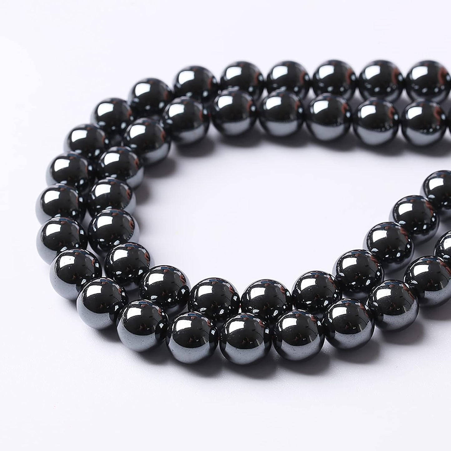 38pcs 10mm AAA Black Hematite Beads Natural Stone Gemstone Round Loose Beads for Jewelry Making DIY Bracelets Necklace Earrings