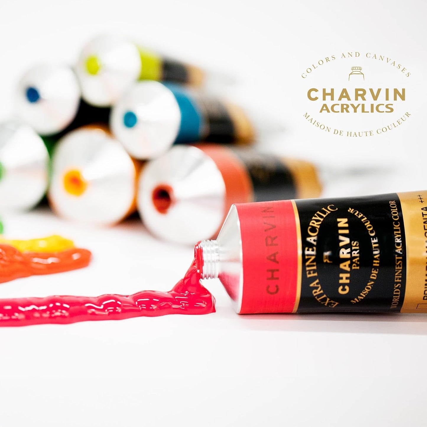 Charvin Extra Fine Professional Acrylic Paint - Raw Umber, 60ml Tube, Triple-Milled, Lightfast Pigments, Open Stock Artist Acrylic Paints in Nature-Inspired Hues