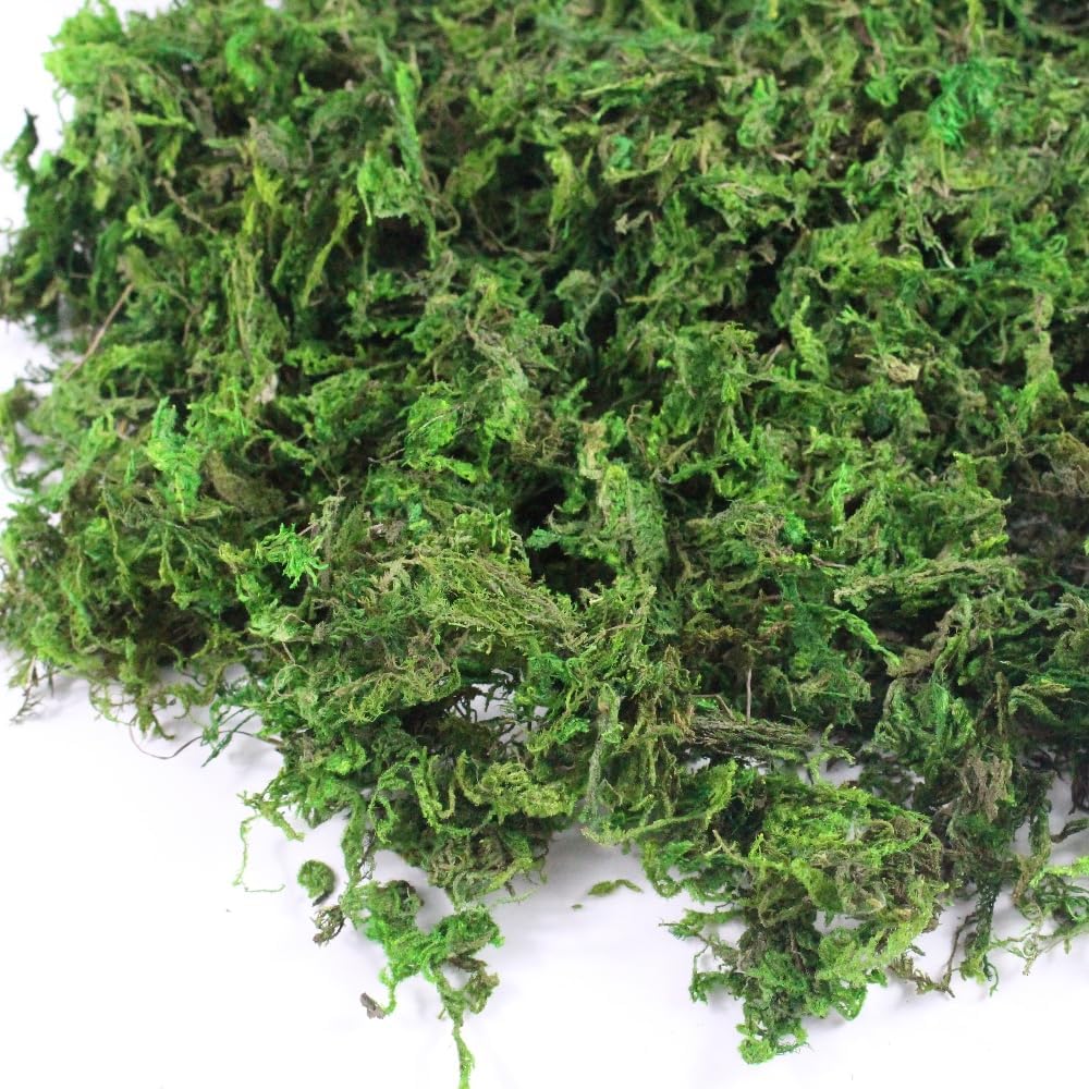 Artificial Moss, 10.5 OZ Green Moss for Decorating, Faux Moss for Crafts, Decorative Moss for Plants Indoor, Table Centerpieces, Fairy Garden Wedding Decor, Fake Moss Decor