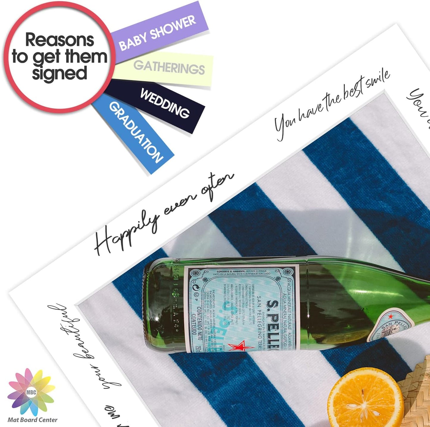 Mat Board Center, Pack of 10, 20x20 for 16x16 White Photo Picture Mats - Acid Free, 4-ply Thickness, White Core - for Pictures, Photos, Framing