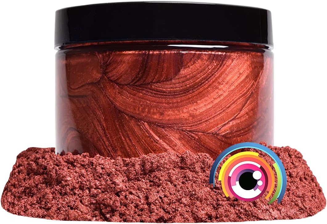 Eye Candy Pigments Premium Copper Mica Powder - Shinba Copper (50gr) - for Epoxy, Resin, Soap, Paint, Woodworking, Acrylic Pouring, Bath Bombs, Fishing Lures - DIY Arts and Crafts Additive