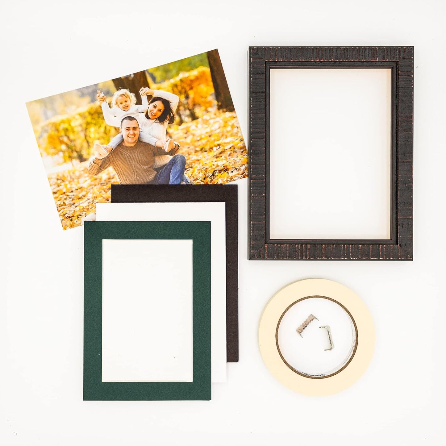 Pack of TEN 8x10 Mats Bevel Cut for 6x8 Photos - Acid Free Forest Green Precut Matboards For Pictures, Photos, Framing - 4-ply Thickness
