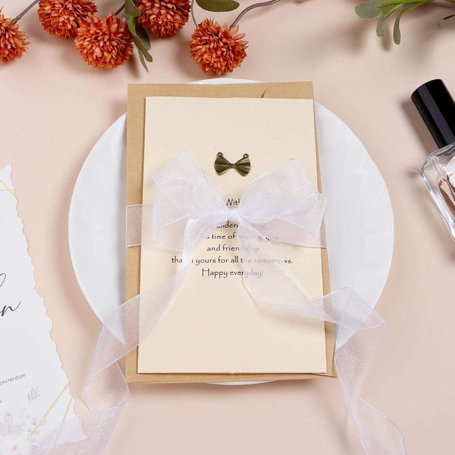 Ribbon for Gift Wrapping 3/4 inch White Sheer Organza Ribbon for Flower Bouquet Tulle Thin Chiffon Ribbons for Wedding Invitations Christmas Halloween Presents Decorations Crafts 50 Yards