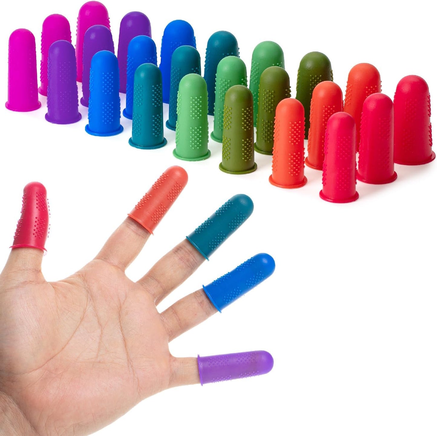 Mr. Pen- Hot Glue Gun Finger Protectors, 24 pcs, Assorted Colors Silicone Finger Protectors, Rubber Fingers Tips, Rubber Finger Covers, Rubber Finger Tips Protector, Finger Grip, Finger Rubber Tips