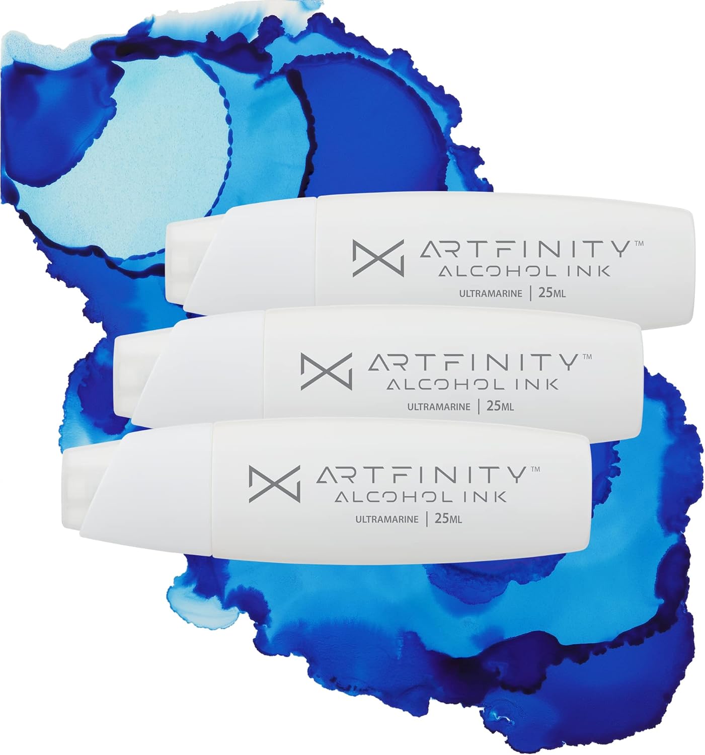Alcohol Inks 3 Pack - Vibrant, Professional, Dye-Based Alcohol Inks for Artfinity Alcohol Markers, Artists, Drawing, & More! - Ultramarine B4-7