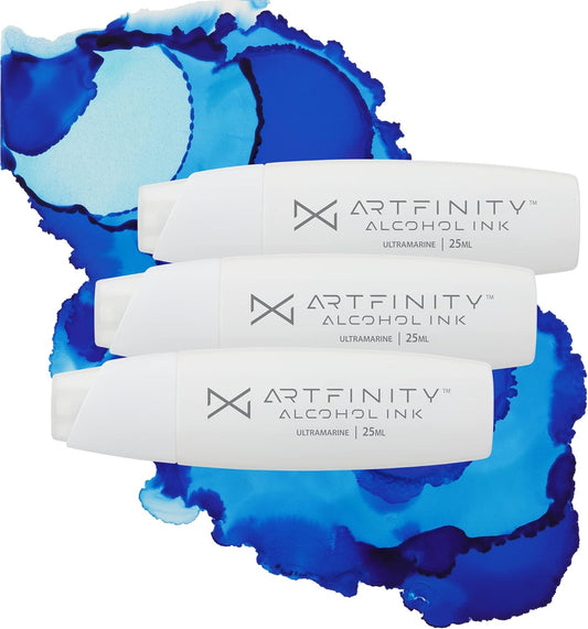 Alcohol Inks 3 Pack - Vibrant, Professional, Dye-Based Alcohol Inks for Artfinity Alcohol Markers, Artists, Drawing, & More! - Ultramarine B4-7