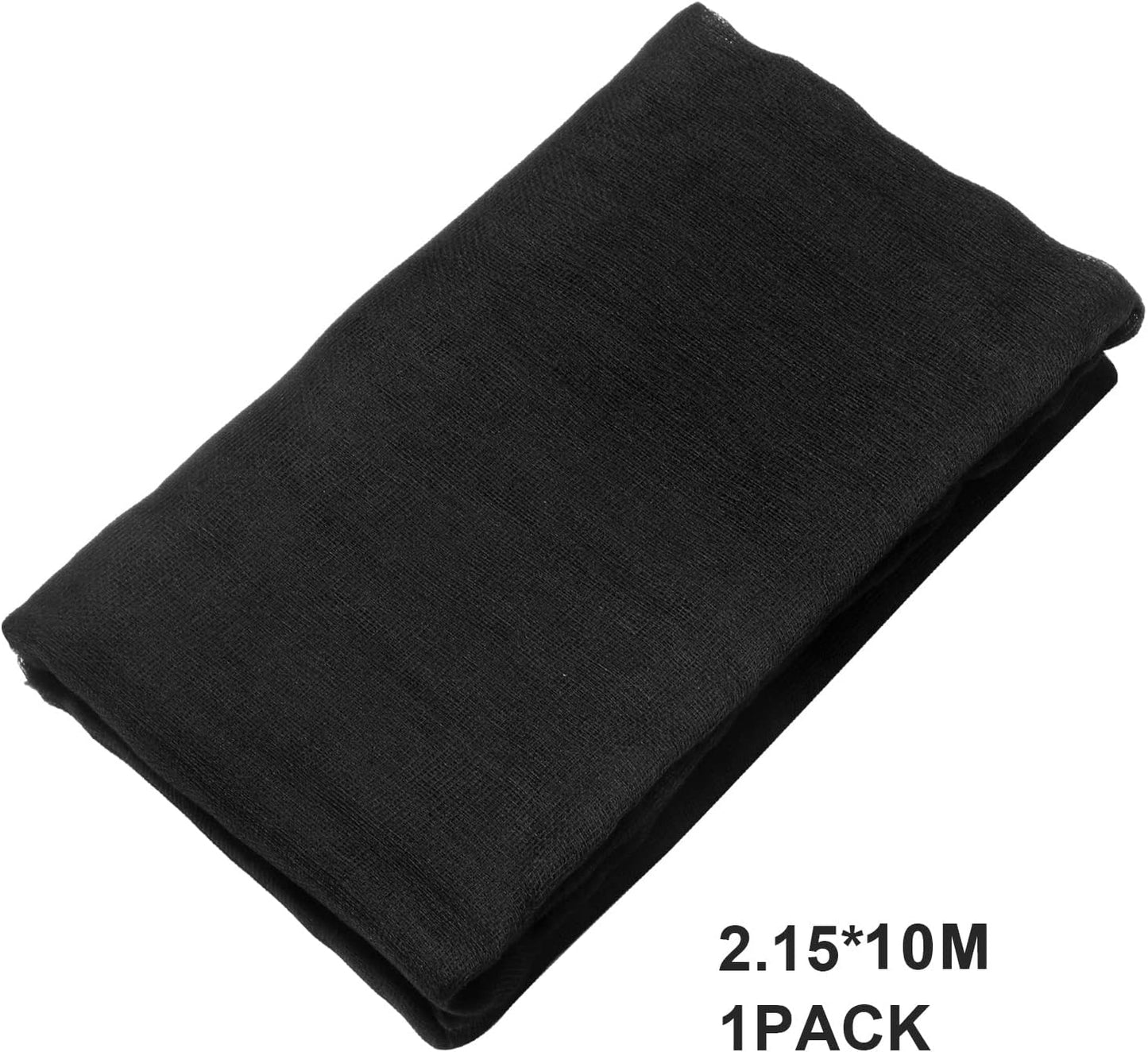 Boao Halloween Cheese cloth 85 x 394 Inch Black Cheesecloth Roll for Crafts Large Cotton Muslin Gauze Fabric for Halloween Outdoor & Indoor Spooky Decoration