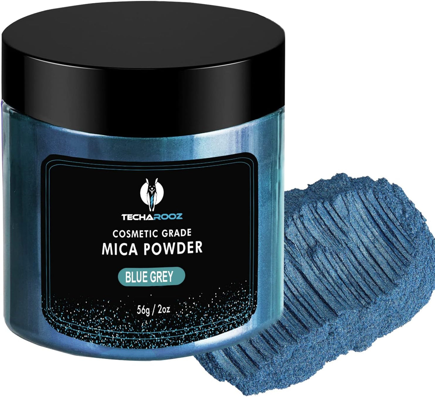 Blue Grey Mica Powder for Epoxy Resin 56g / 2oz. Jar - Techarooz 2 Tone Resin Dye Color Pigment Powder for Lip Gloss, Nails, Colorant for Slime Bath Bombs Soap Making & Polymer Clay