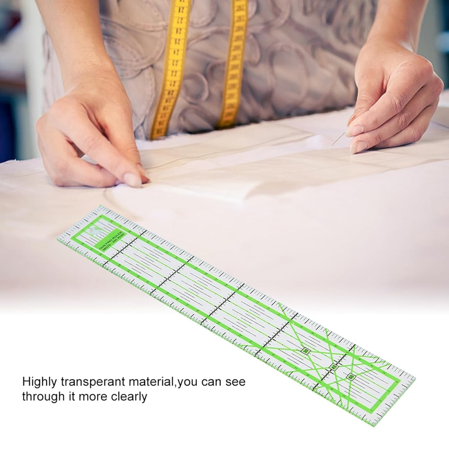 Quilting Rulers, 5 X 30cm Acrylic Sewing Ruler for Easy Cutting