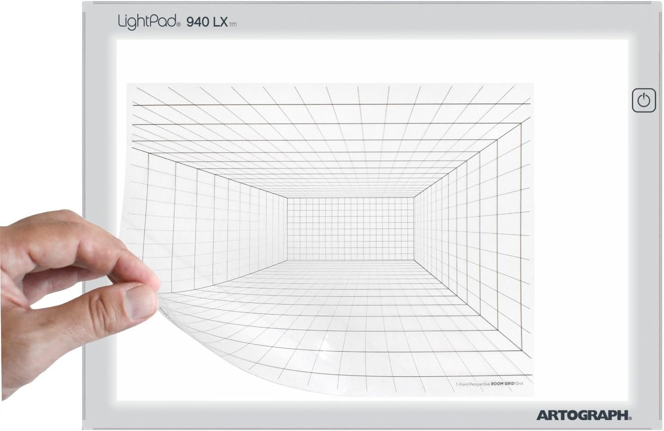 Koala Tools | Perspective Grid Transparency Sheets (Variety Pack of 4) - 8.5" x 11" | Overhead Projector and Light Box Transparencies - Tracing Film for Sketching & Drawing