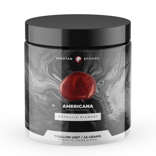 Spartan Epoxies Metallic Pigment Powder for Epoxy - 30 Unique Colors, 4oz for 1 Gallon and 12oz for 3 Gallons of Clear Epoxy, Made in The USA (Americana, 4oz (45 Grams))