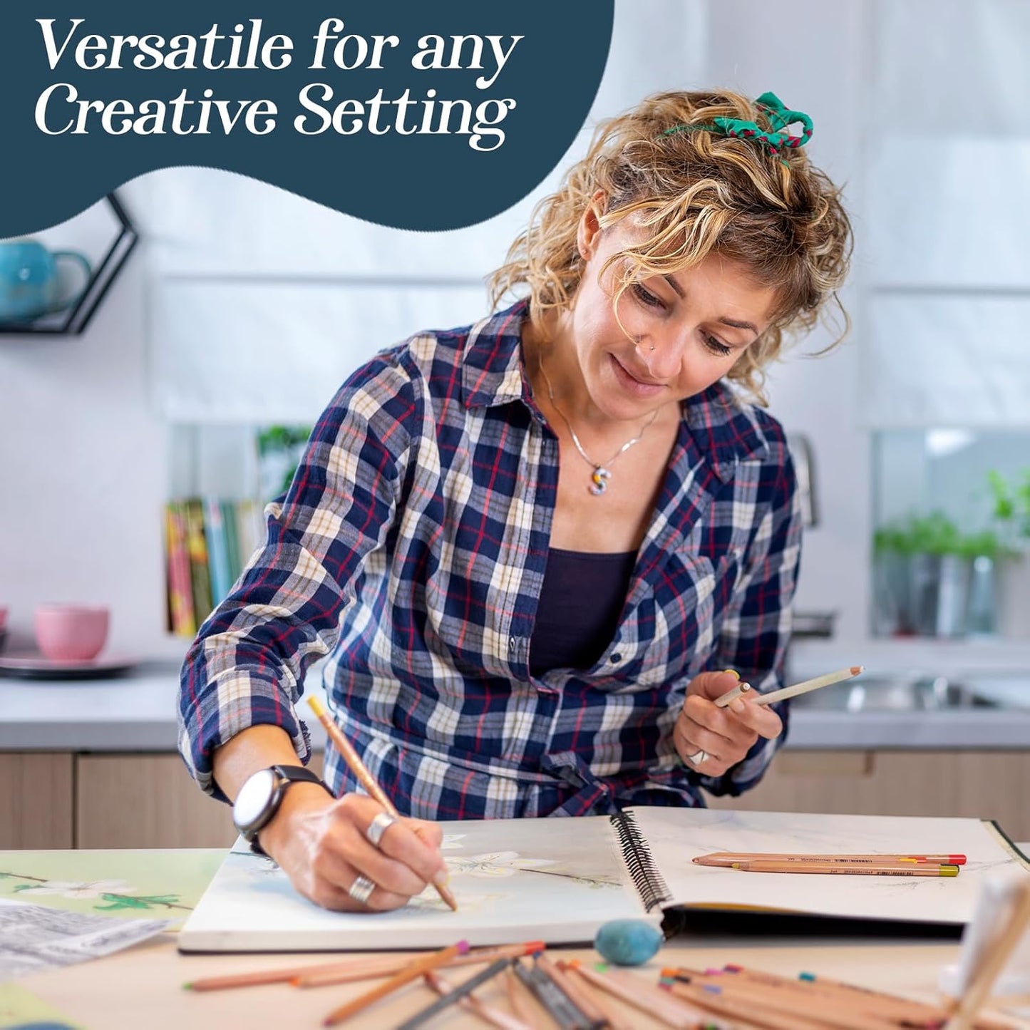 conda 8.5"x11" Sketch Book, 80 Sheets (68 lb/100gsm), Spiral Bound Artist Sketch Pad, Durable Acid Free Drawing Paper for Drawing Painting