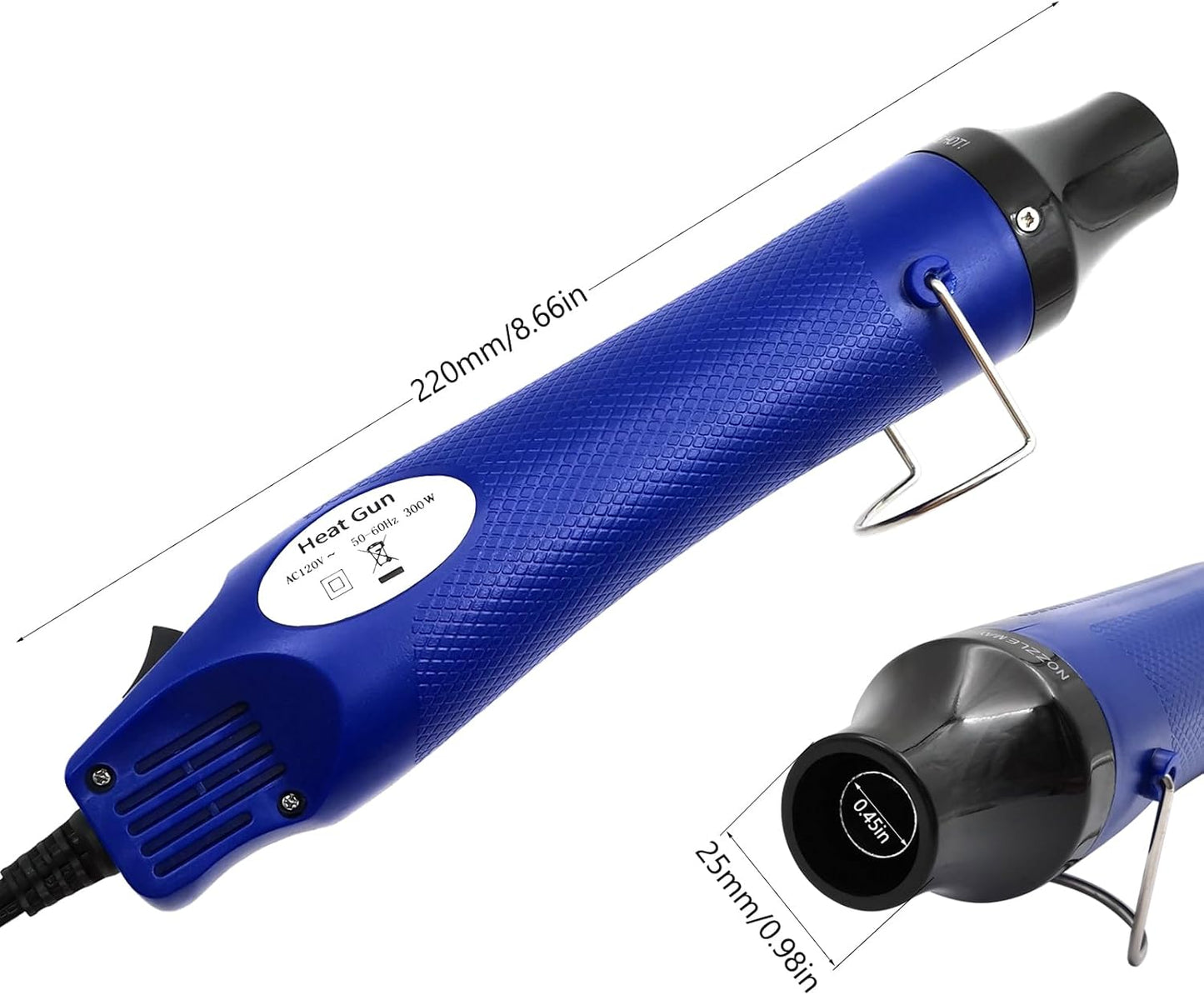 Heat Gun, Mini Hot Air Gun for DIY Crafts Portable Heat Air Gun Tool for Embossing Shrink Wrapping Drying Paint