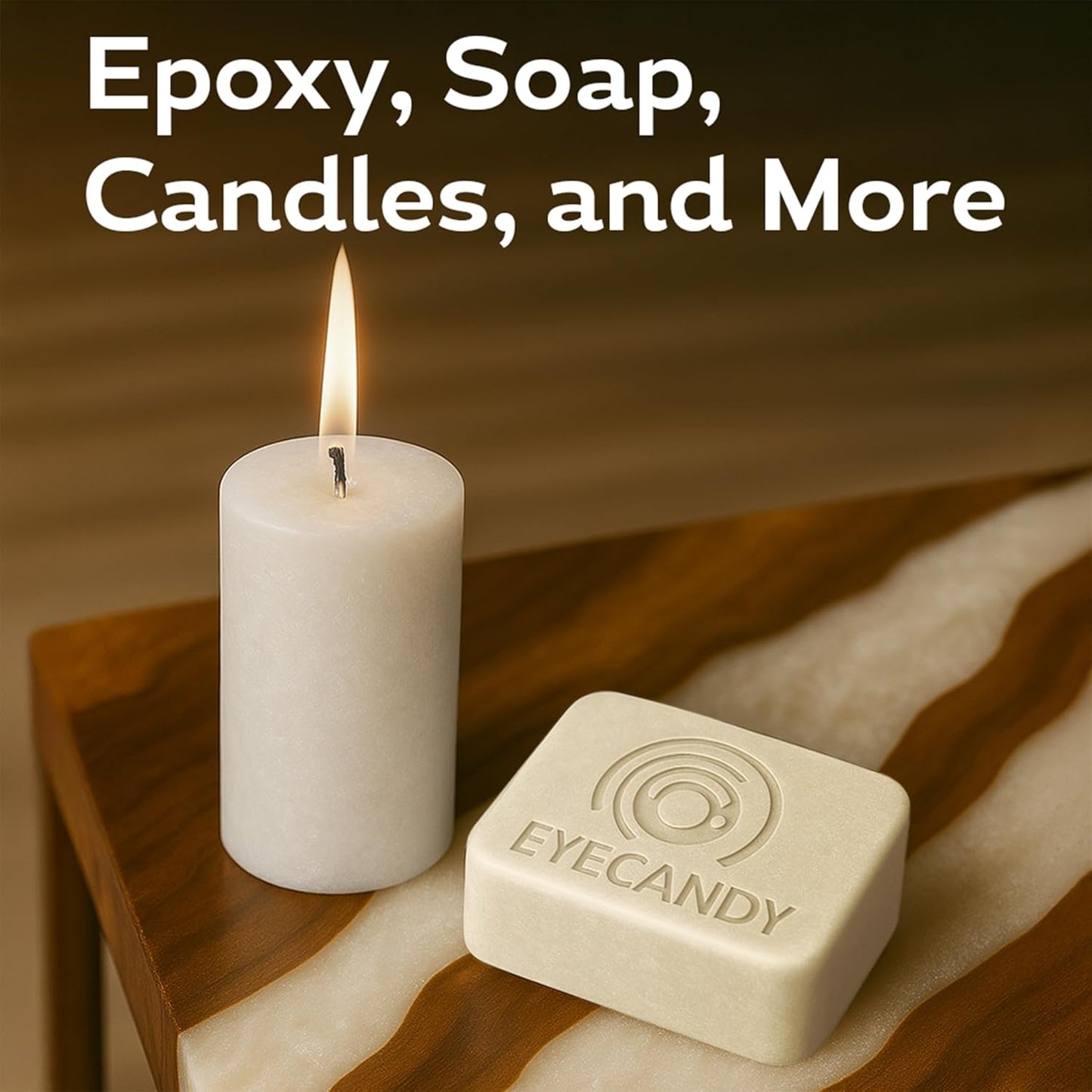 Eye Candy Pigments Premium White Mica Powder - Frost White (50gr) - for Epoxy, Resin, Soap, Paint, Woodworking, Acrylic Pouring, Bath Bombs, Fishing Lures - DIY Arts and Crafts Additive