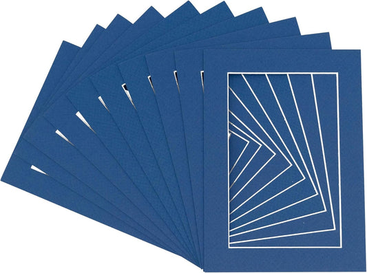 11x14 Mat for 8.5x11 Photo - Precut Royal Blue Picture Matboard for Frames Measuring 11 x 14 Inches - Bevel Cut Matte to Display Art Measuring 8.5 x 11 Inches - Acid Free Pack of 25 MATS