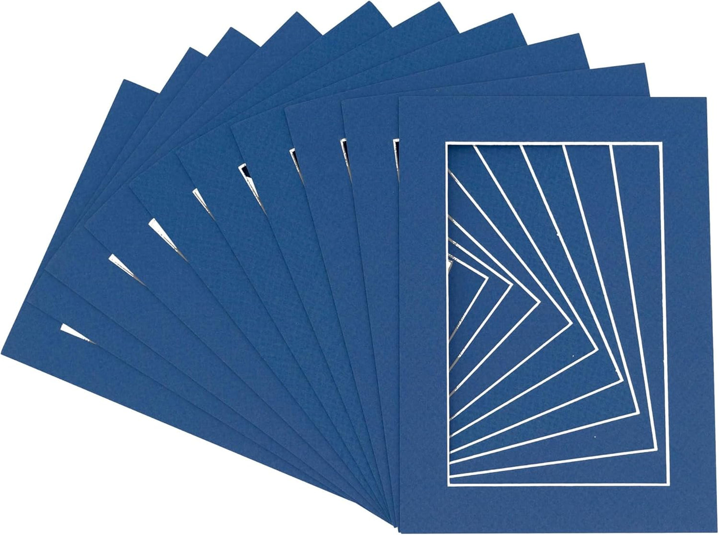 6x8 Mat for 8x10 Frame - Precut Mat Board Acid-Free Show Kit with Backing Board, and Clear Bags Royal Blue 6x8 Photo Matte Made to Fit a 8x10 Picture Frame Matboard for Framing, Pack of 10 Mats