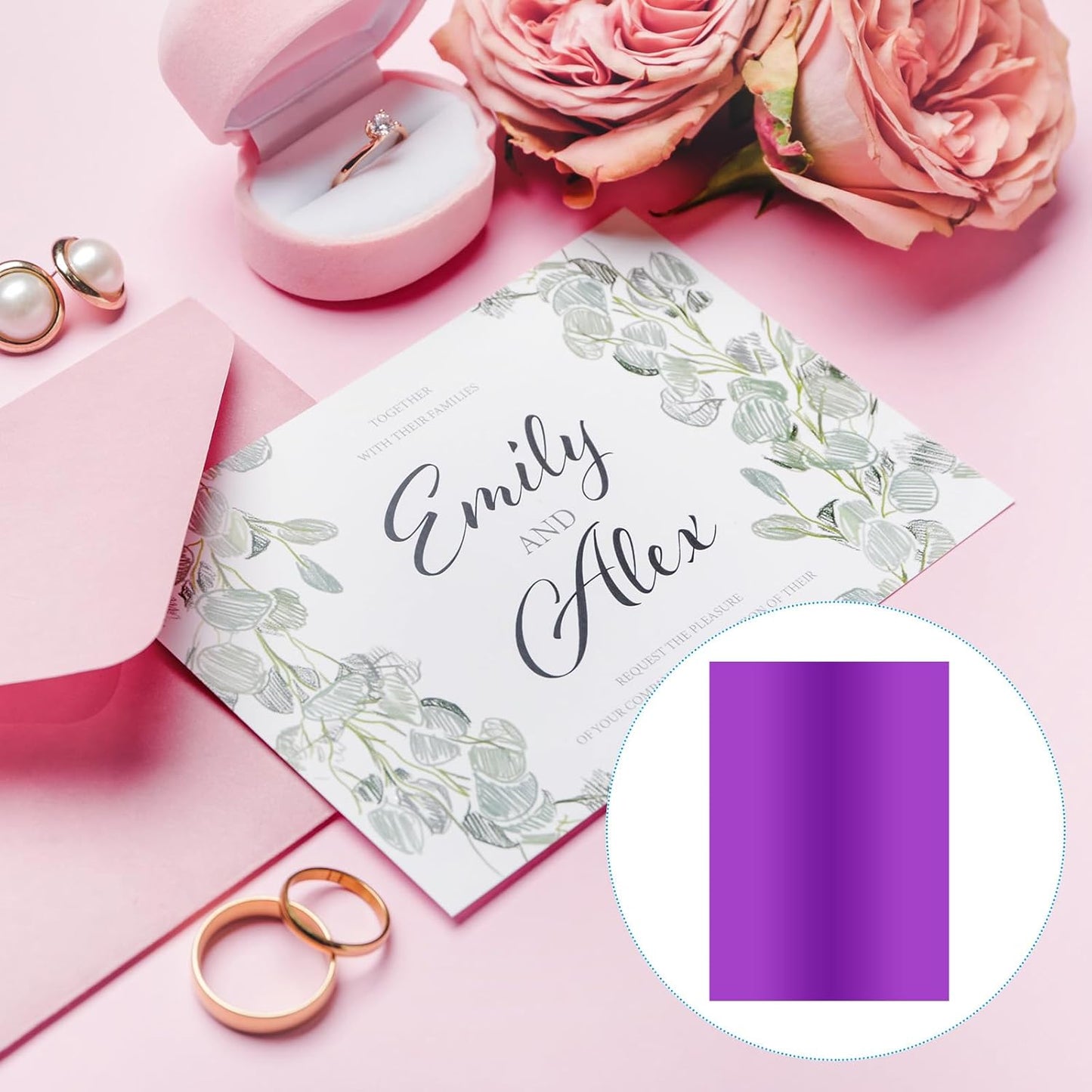 PATIKIL 11.7x8.3" Hot Stamping Foil Paper Sheet, 20 Sheets A4 Heat Transfer Hot Stamping Paper Foil for Leather DIY Logo Decor Craft Gift Package Scrapbook Card, Purple