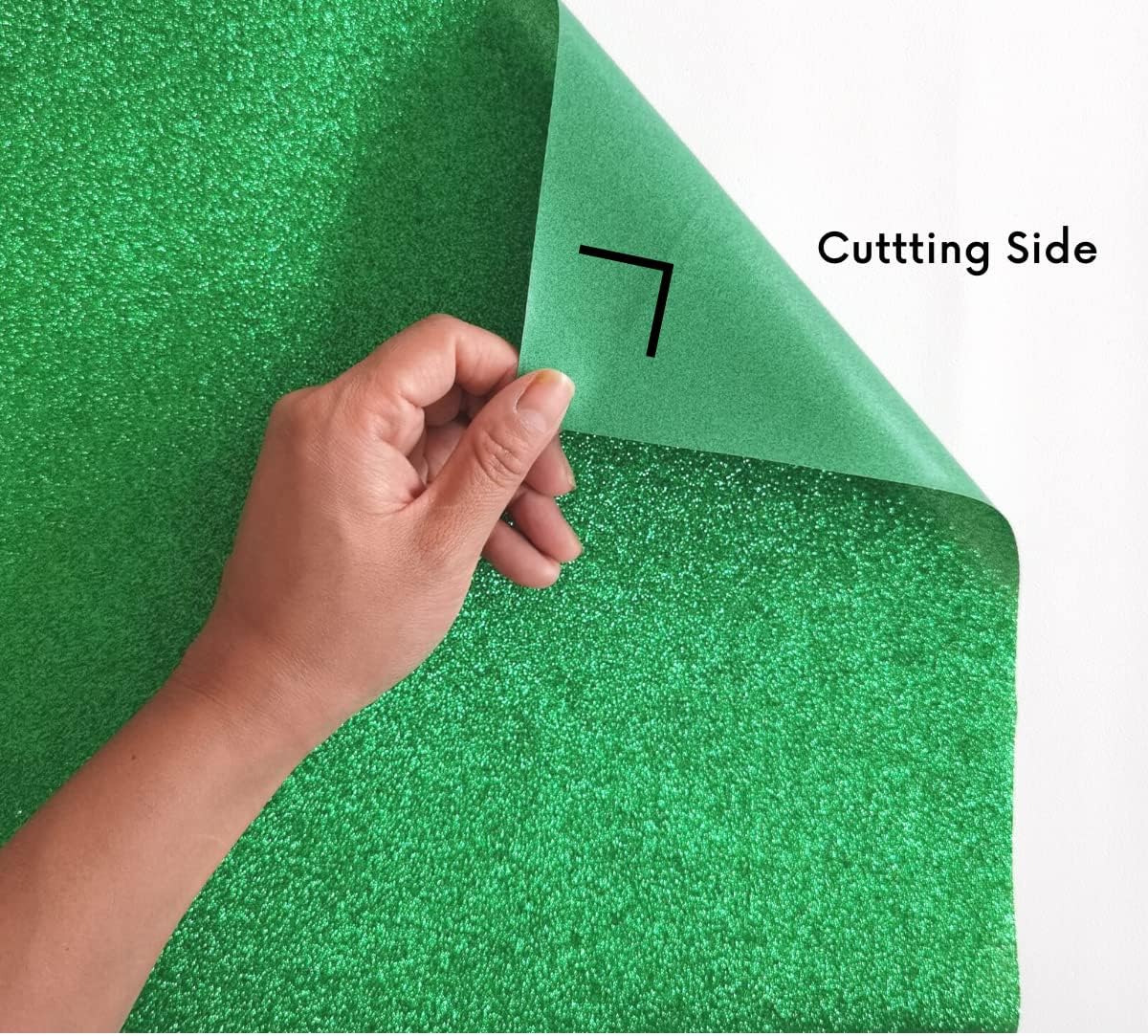 Green Grass Glitter HTV Heat Transfer Vinyl Bundle 8 sheets-12 x12 Iron on Vinyl for T Shirts Hats Clothing Compatible with Cricut Cameo Heat Press Machine