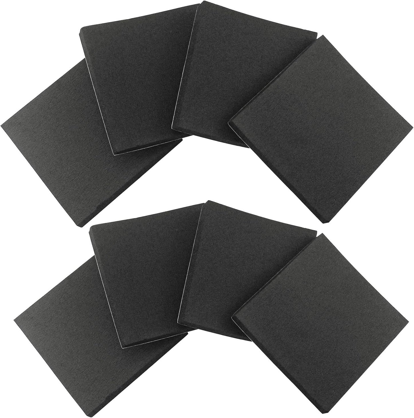 Foam Sheets with Adhesive Backing Padding Neoprene Rubber Mat Closed Cell Sheet Anti-Slip Insulation Rubber Anti Vibration Square Pad (6" x 6" x 1/2", 8 Pcs)