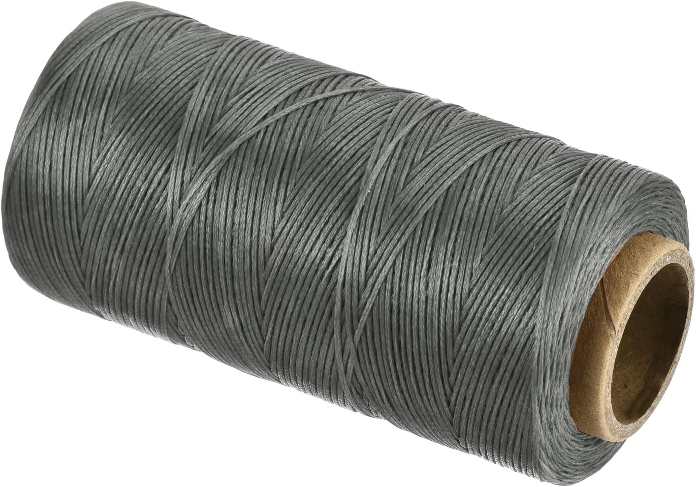 MECCANIXITY Waxed Thread,197 Yard 1mm 210D Flat Wax Thread Polyester Waxed String for Leather Sewing Hand Weaving Book Binding Home Decoration,Light Gray