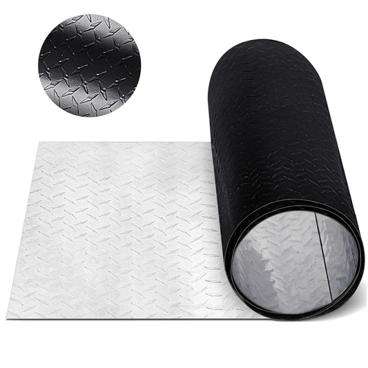 24"x 96" x 0.06" 1060 Black Aluminum Diamond Plate Metal Aluminum Cross Pattern Plate for Cargo Trailer Siding RV Siding Ramps Boats Cold Room Walkways Skid Plates Flooring Footboards