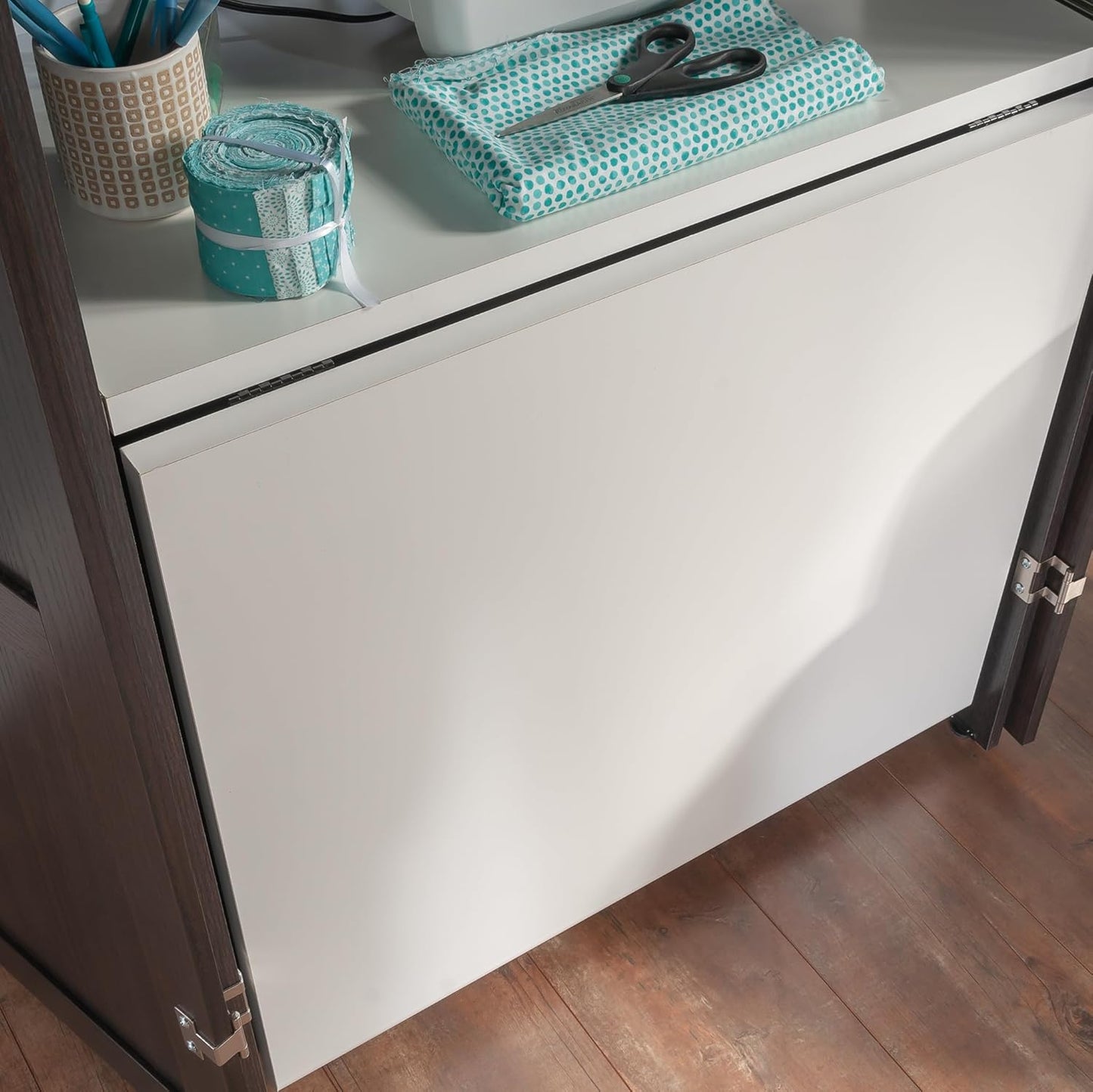 Sauder Miscellaneous Storage Craft & Sewing Armoire, Dakota Oak Finish