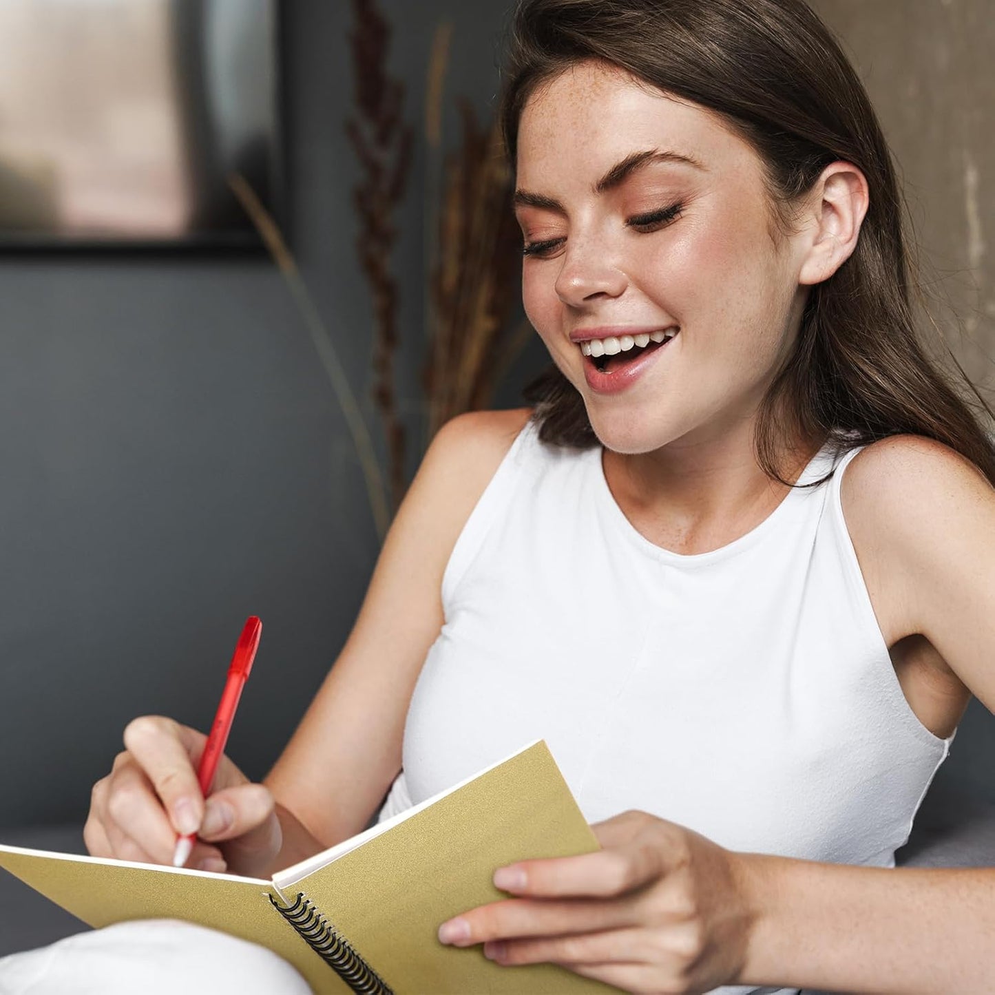 Yahenda 6 Pcs Spiral Notebook Bulk A5 Journal Lined 8.3'' x 5.5'' Writing Composition Paper Small Notepad Subject Notebook for Students Office Business Back to School Supplies (Light Gold)