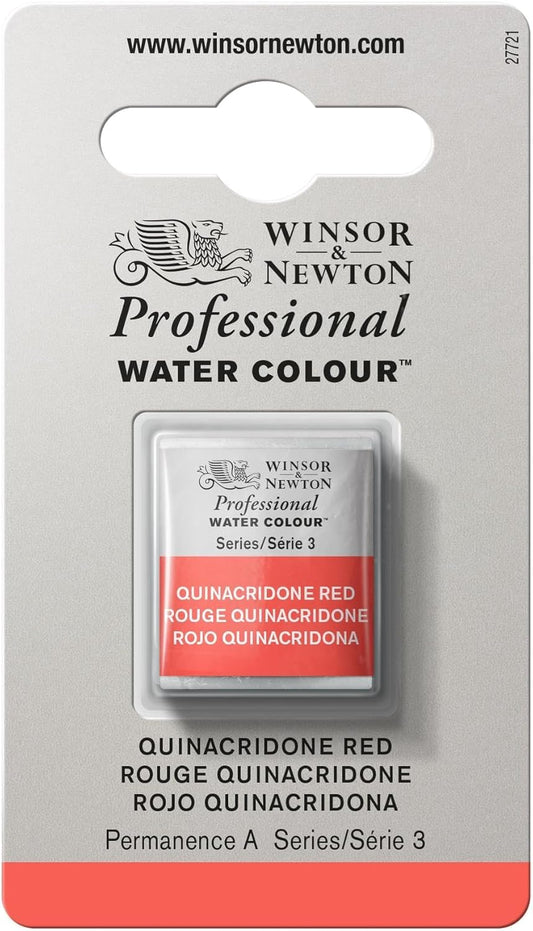 Winsor & Newton Professional Watercolor, Half Pan, Quinacridone Red