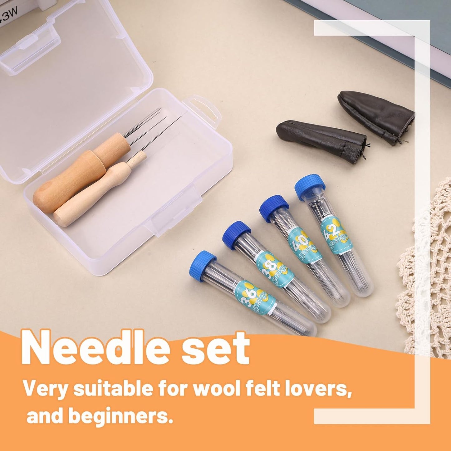82PCS Needle Felting Tools, Needle Felting Needles, 4 Sizes Felting Needles with Needle Bottle Felting Tool Holders, Complete Needle Felting Supplies for Beginner Professional