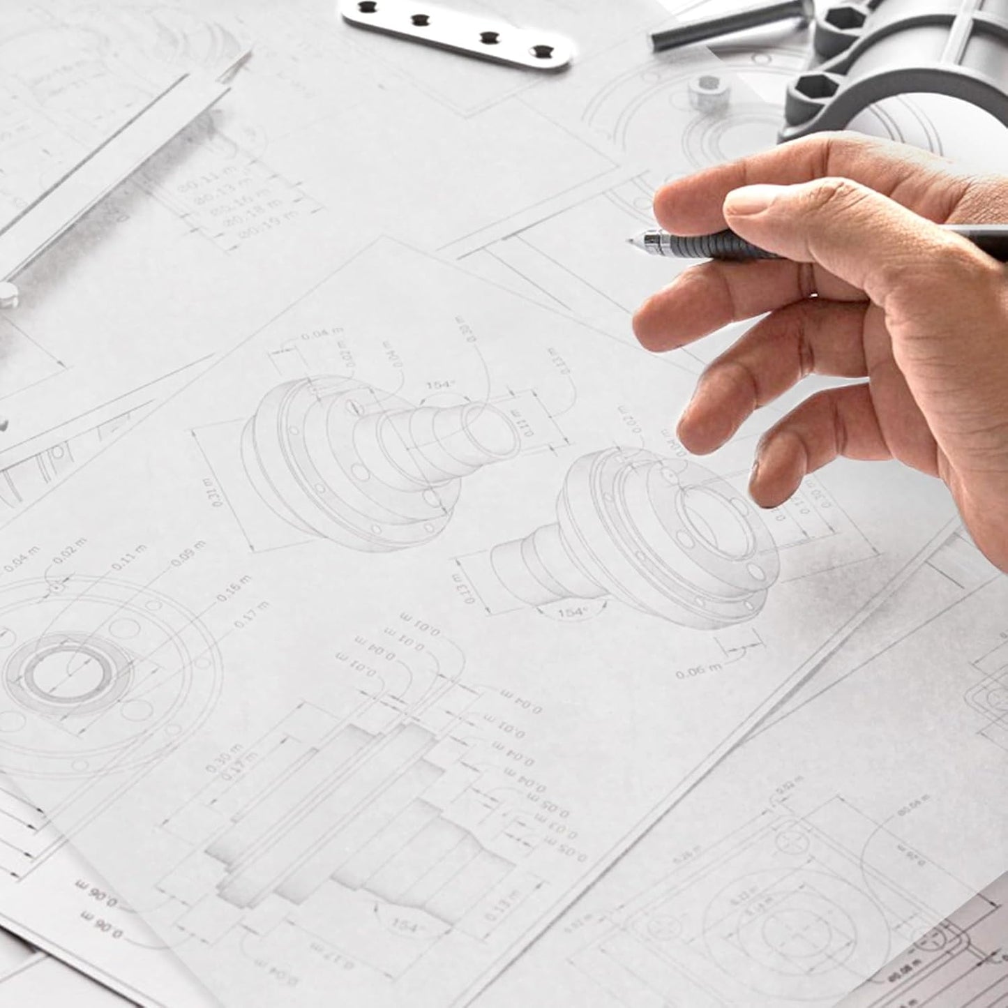 Tracing Paper Roll 12 Inch x 30 Yards White Pattern Paper Translucent Trace Paper for Sewing Drawing Sketching