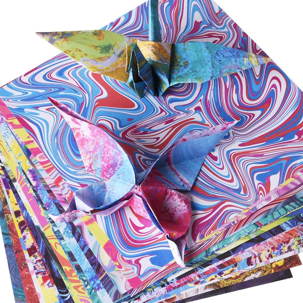 Origami Paper Kit Dobule Sided 100 Sheets 100 Colors 6 Inch Japanese Chiyo Square Easy Fold Arts Crafts DIY Handwork Origami Papers Beginner Cloth Rock Color