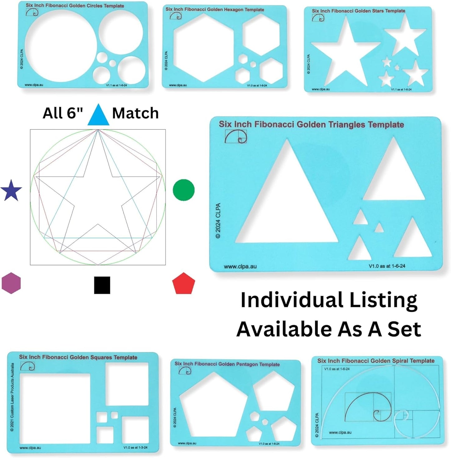 Triange Stencil Template for Drawing and Drafting: A Fibonacci-Inspired Triange Drawing Tool for Artists Allows The Simple Application of The Golden or Divine Ratio for Artistic Design
