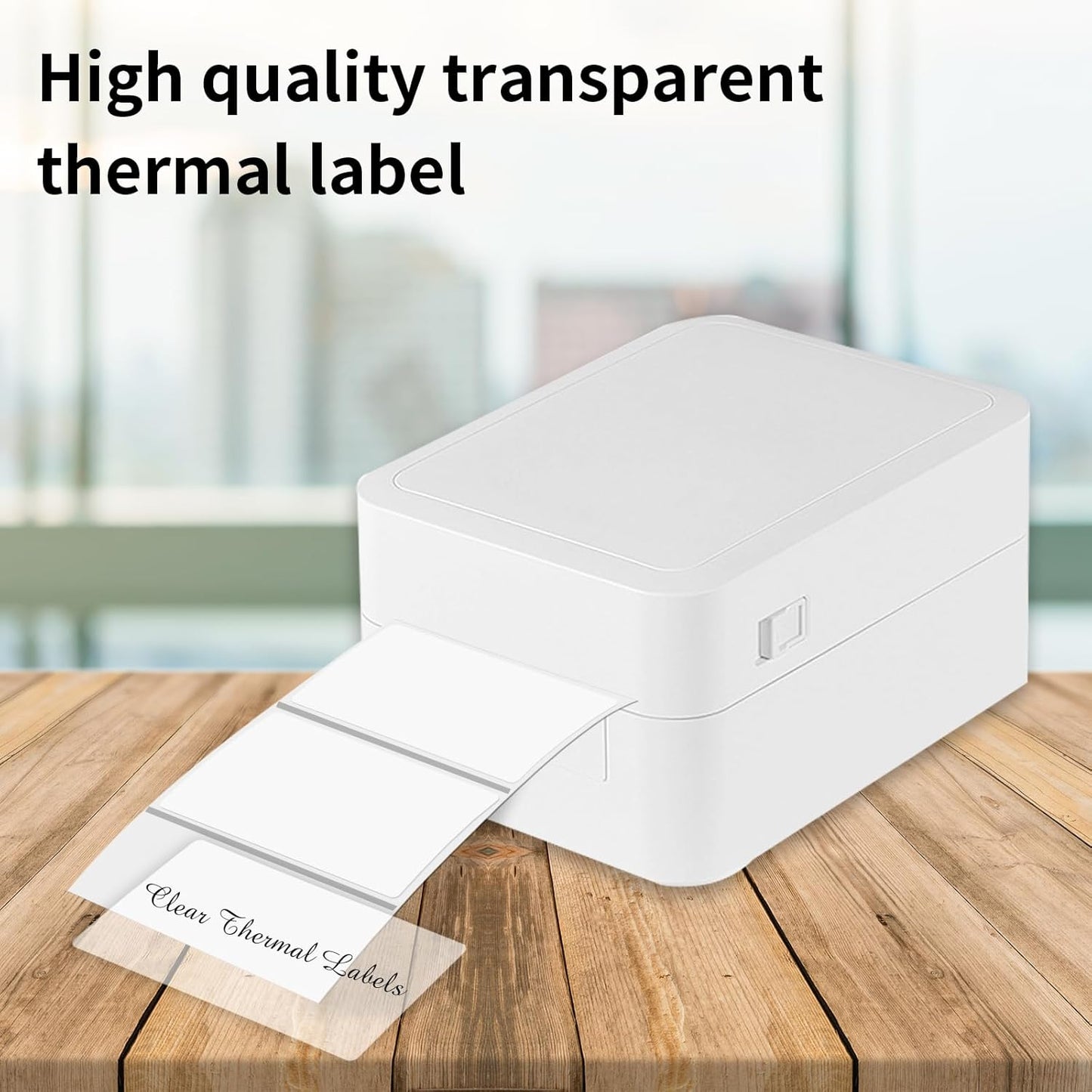 2" x 4" Transparent Thermal Label Stickers,Waterproof Thermal Printer Sticker Labels for Gift Wrapping, Self-Adhesive Name Price Tag DIY Custom Logo Design (250 pcs,Clear)