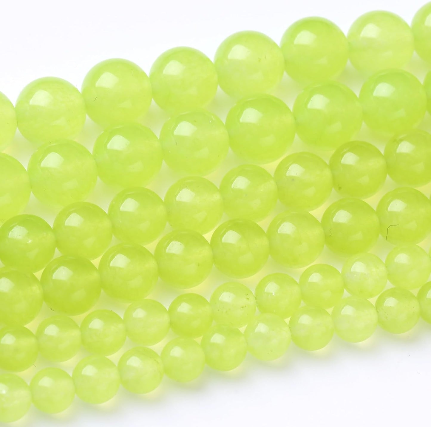 32PCS 12MM Natural Apple Green Chalcedony Stone Beads Round Loose Stone Beads for Jewelry Making DIY Energy Stone Healing Power Bracelet 15"