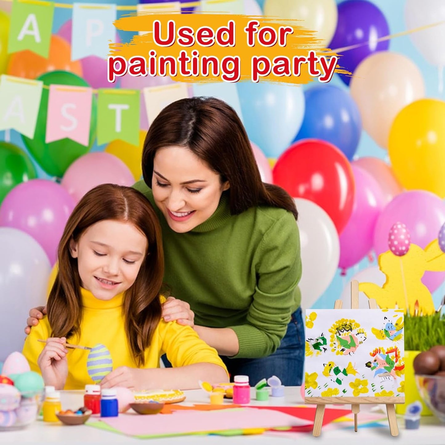 ESRICH Canvas Boards for Painting, 16 Pack Canvases 5x5 100% Cotton Small Paint Canvas Primed Acid Free Mini Blank Canvas Panels for Oil, Watercolor, Acrylic, Gouache & Tempera