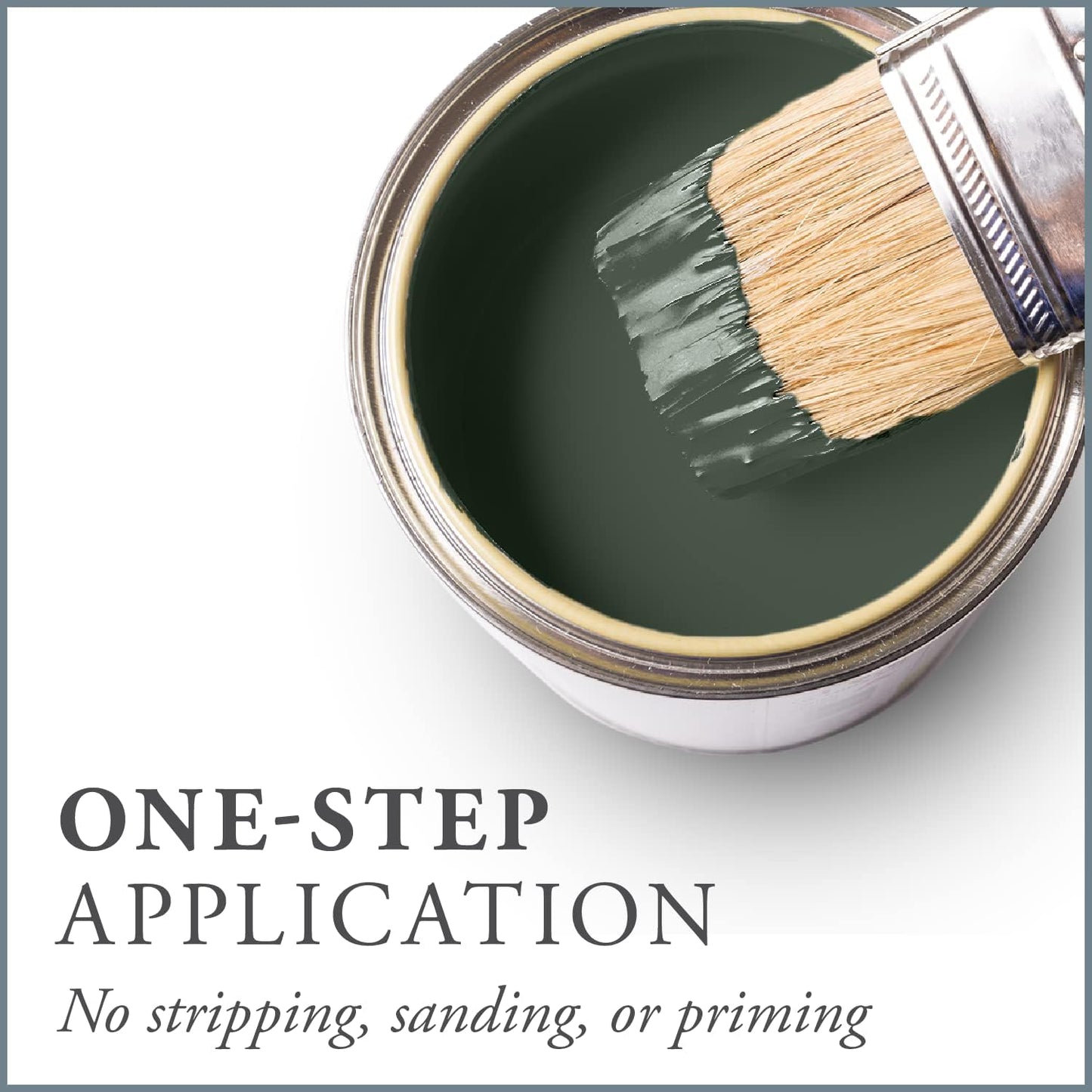 AMY HOWARD AT HOME Chalk-Based One Step Paint for Furniture, Cabinetry, Decor, Finish, and More | No Stripping, Sanding, or Priming | Dark Base | 32 Ounce | Cherbourg