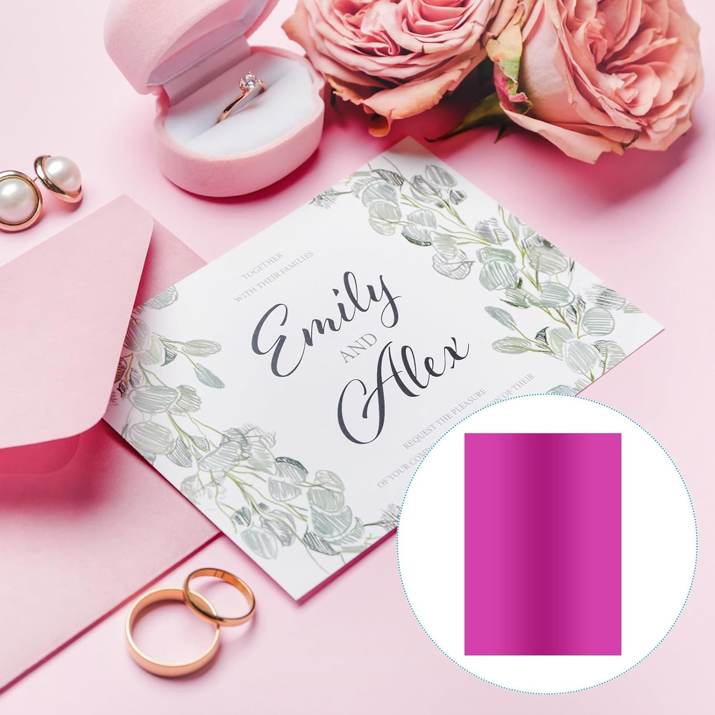 PATIKIL 11.7x8.3" Hot Stamping Foil Paper Sheet, 20 Sheets A4 Heat Transfer Hot Stamping Paper Foil for Leather DIY Logo Decor Craft Gift Package Scrapbook Card, Rose Red