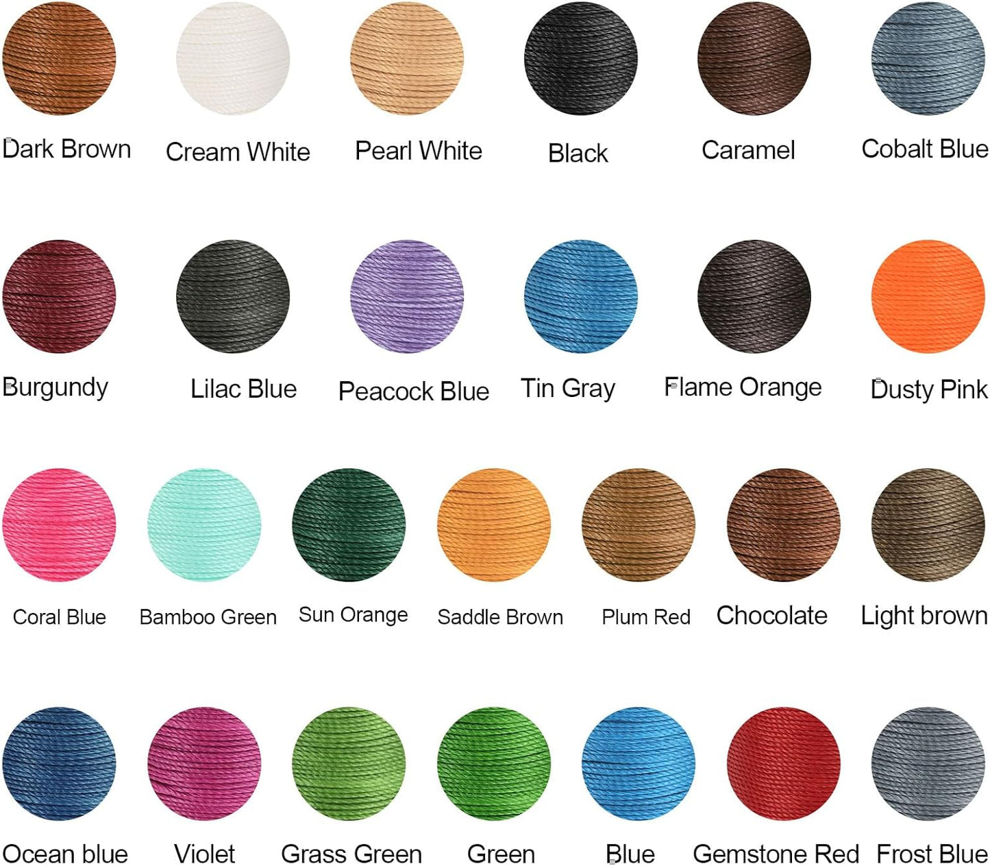 uxcell Round Leather Sewing Waxed Thread, 55m / 60 Yards Polyester Wax String, 0.80mm Wax Stitching Cord for Leather Crafts, Bookbinding, Bracelets Braided, Mint Green, 2pcs