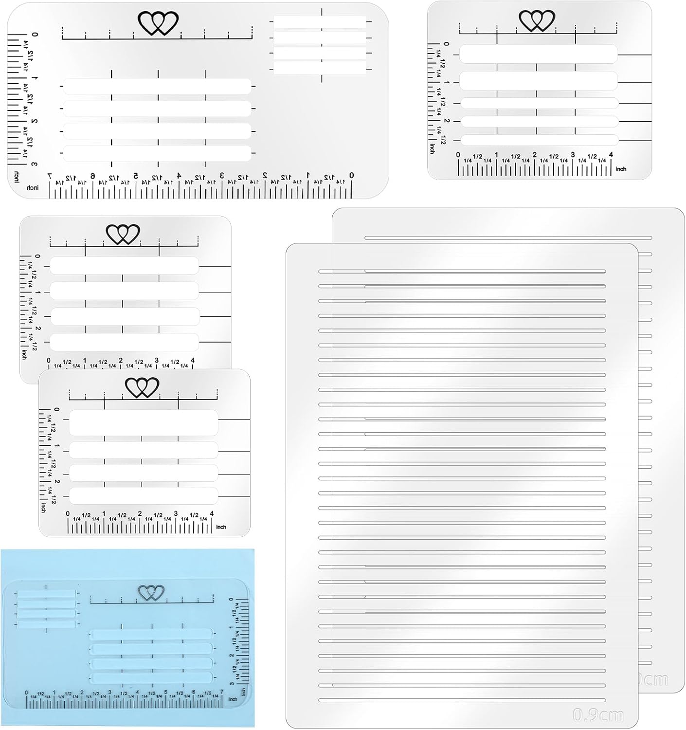 6pcs Straight Line Stencil, Stencils for Journaling,Line Drawing Stencil Lettering Guide,Stencils Templates Set for Card Paper Journal Lettering Writing