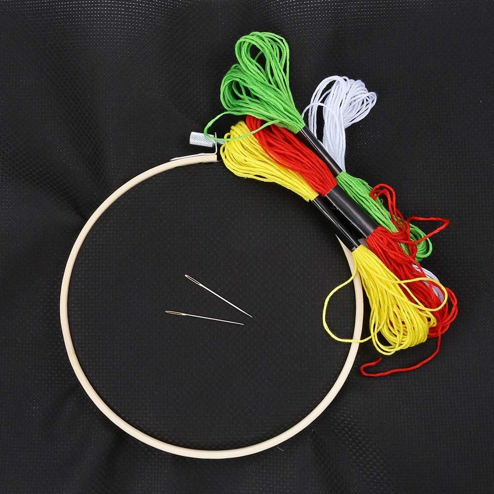 Caydo 2 Pieces 14 Count Classic Reserve Aida Cloth Cross Stitch Cloth, 25 by 18-Inch Big Size, Black