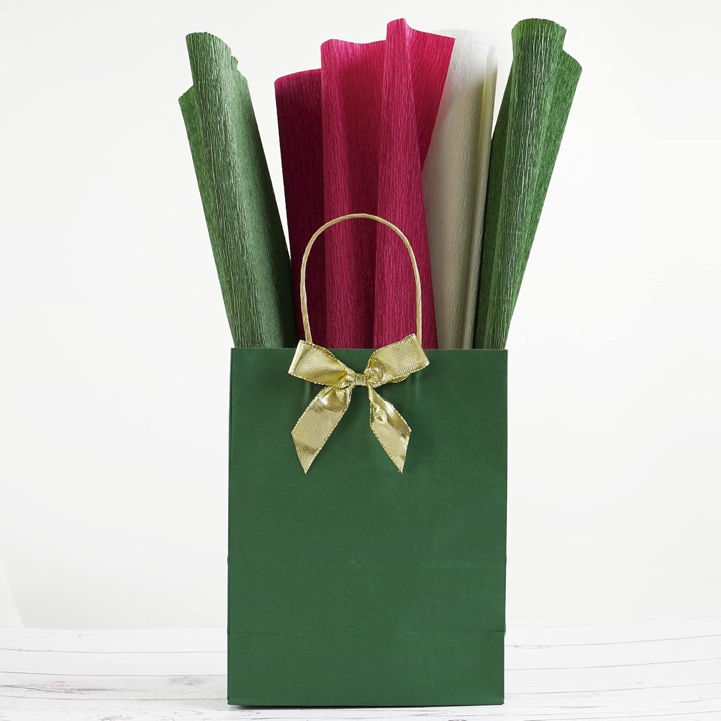 MEEDEE Gold Wired Woven Metallic Ribbon - 1 inch, 25 Yards for Gift Wrapping, Bows, Wreaths, Graduation, Wedding & Party Decorations