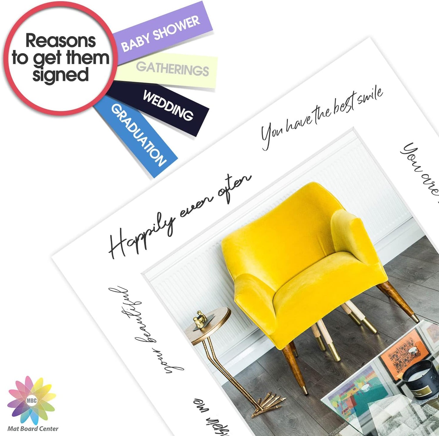 Mat Board Center, Pack of 10, 13x16 for 9x12 White Photo Picture Mats - Acid Free, 4-ply Thickness, White Core - for Pictures, Photos, Framing