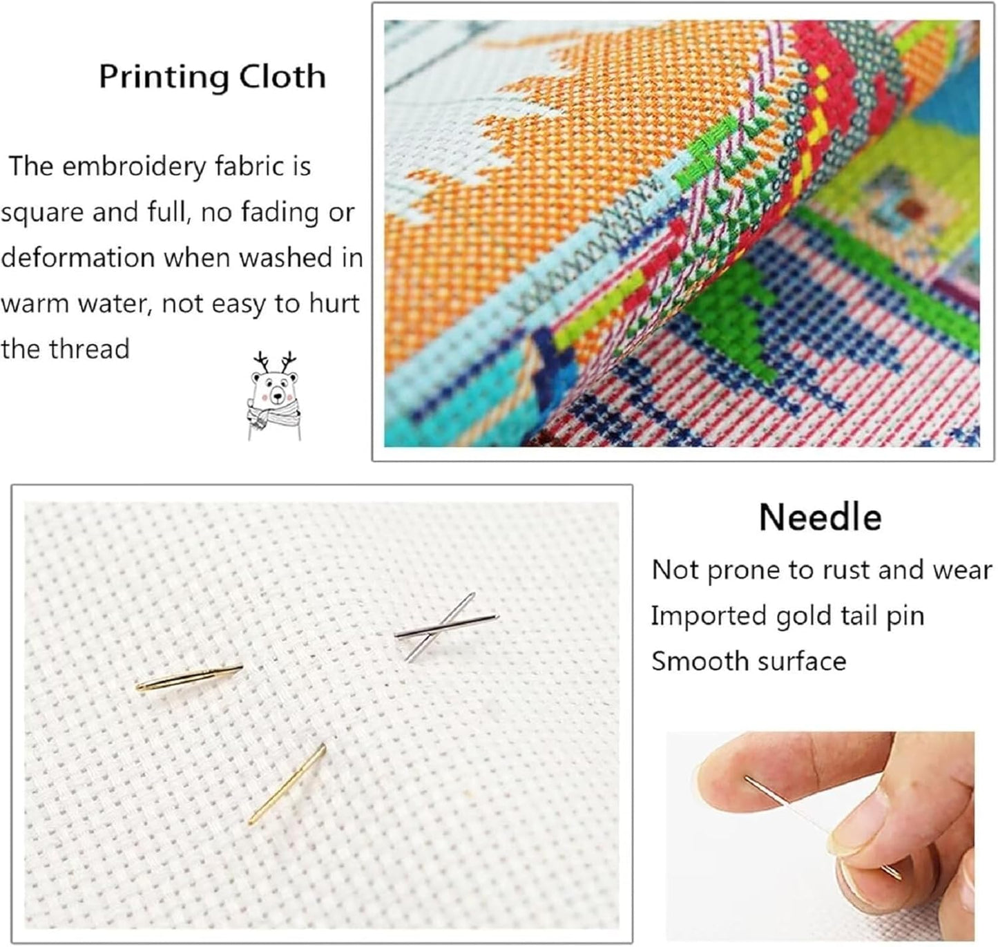 Fanxvivy Stamped Cross Stitch Kits for Adults Beginners Pillow Needlepoint Kit with Embroidery Pattern Needlework Kit Prestamped Stitches Kit 11CT Cross Stitching-Van Gogh Sunflowers 18x18 inch