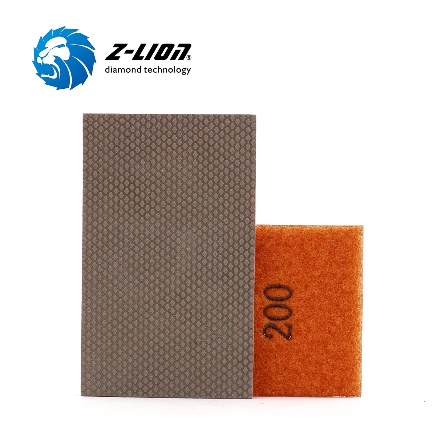 Z-Lion Diamond Abrasive Paper Sheets 200 Grit Diamond Sandpaper Nylon Back for Grinding Stone Glass Ceramic(1 Pcs)